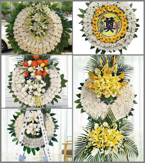 江苏苏州吴中区越溪街道花圈速递
